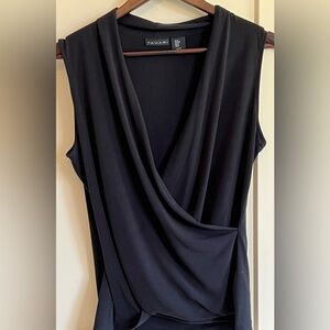 T Tahari Women's Black Sleeveless Top